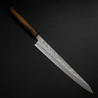 Sujihiki Silver Steel #3 Nashiji Sumi Urushi Handle 240mm-[Musashi]-[Japanese-Kitchen-Knives]