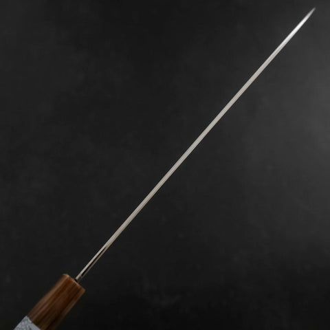 Sujihiki Silver Steel #3 Nickel Damascus Buffalo Turquoise Handle 270mm (10.6”)-[Musashi]-[Japanese-Kitchen-Knives]