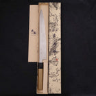 Sujihiki Silver Steel #3 Polished Buffalo Magnolia Handle Handle 270mm (10.6”)-[Musashi]-[Japanese-Kitchen-Knives]