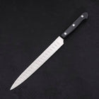 Sujihiki Silver Steel #3 Polished Western Black Handle 210mm (8.3”)-[Musashi]-[Japanese-Kitchen-Knives]