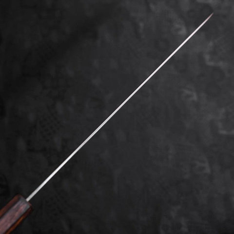 Sujihiki Stainless Clad Blue Super Polished Sumi Urushi Handle 240mm (9.4”)-[Musashi]-[Japanese-Kitchen-Knives]