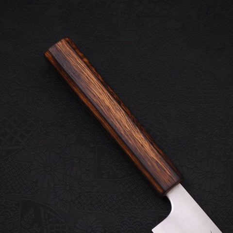 Sujihiki Stainless Clad Blue Super Polished Sumi Urushi Handle 270mm (10.6”)-[Musashi]-[Japanese-Kitchen-Knives]