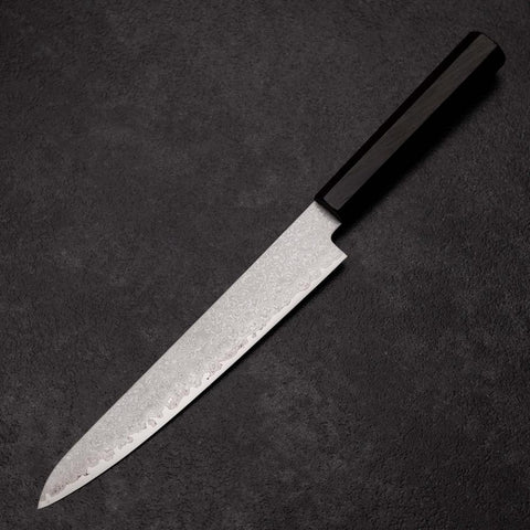 Sujihiki VG-10 Damascus Ebony Handle 180mm-[Musashi]-[Japanese-Kitchen-Knives]