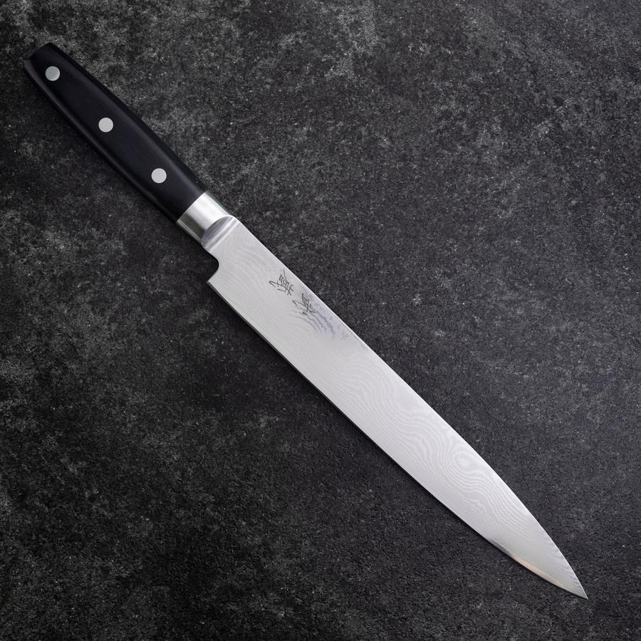 Sujihiki VG-10 Damascus Western Round Handle 240mm (9.4”)-[Musashi]-[Japanese-Kitchen-Knives]