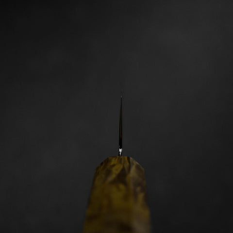 Sujihiki VG-10 Damascus Yellow-Brown Birch Handle 270mm-[Musashi]-[Japanese-Kitchen-Knives]