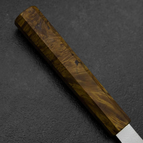 Sujihiki VG-10 Damascus Yellow-Brown Birch Handle 270mm-[Musashi]-[Japanese-Kitchen-Knives]