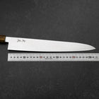 Sujihiki VG-10 Damascus Yellow-Brown Birch Handle 270mm-[Musashi]-[Japanese-Kitchen-Knives]