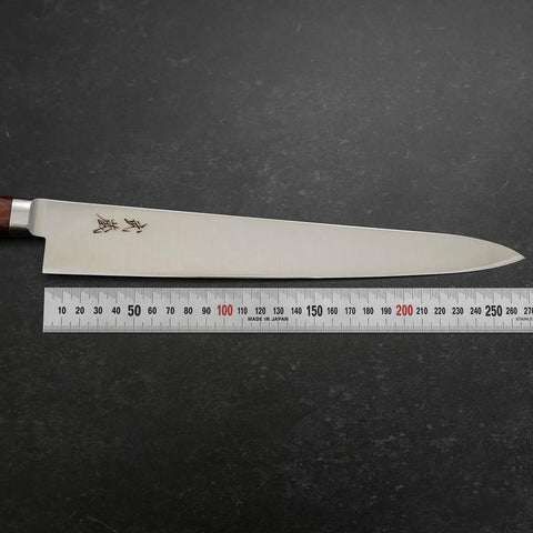 Sujihiki VG-10 Polished Western Mahogany Handle 270mm (10.6”)-[Musashi]-[Japanese-Kitchen-Knives]