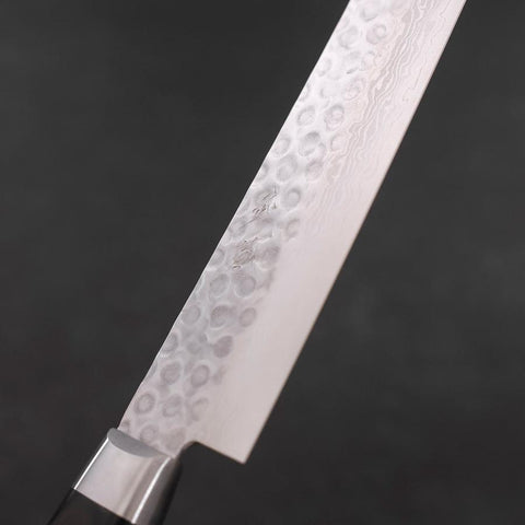 Sujihiki VG-10 Tsuchime Damascus Black Western Handle 245mm (9.6”)-[Musashi]-[Japanese-Kitchen-Knives]