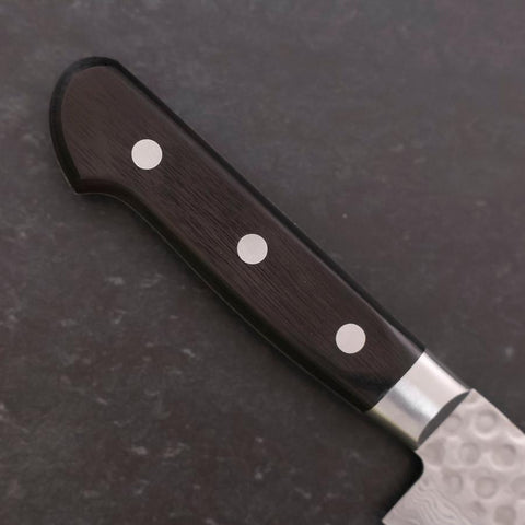 Sujihiki VG-10 Tsuchime Damascus Black Western Handle 245mm (9.6”)-[Musashi]-[Japanese-Kitchen-Knives]