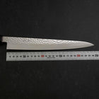 Sujihiki VG-10 Tsuchime Damascus Walnut Handle 240mm (9.4”)-[Musashi]-[Japanese-Kitchen-Knives]