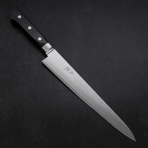 Sujihiki VG-5 Damascus Black Western Handle 235mm (9.3”)-[Musashi]-[Japanese-Kitchen-Knives]