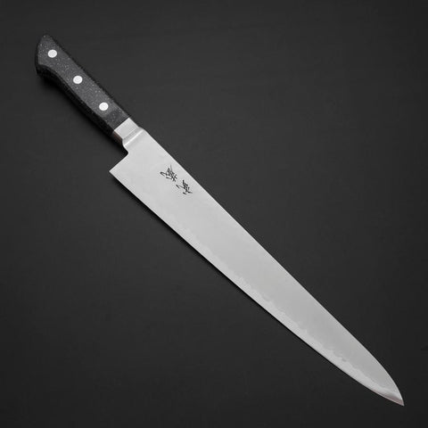 Sujihiki VG-5 Tsuchime Western Black Marble Handle 270mm (10.6”)-[Musashi]-[Japanese-Kitchen-Knives]