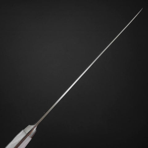 Sujihiki VG-5 Tsuchime Western White Marble Handle 240mm-[Musashi]-[Japanese-Kitchen-Knives]