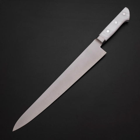 Sujihiki VG-5 Tsuchime Western White Marble Handle 270mm-[Musashi]-[Japanese-Kitchen-Knives]