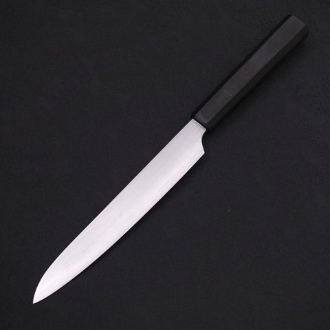 Sujihiki White Steel #2 Super Polished Buffalo Ebony Handle 170mm (6.7”)-[Musashi]-[Japanese-Kitchen-Knives]