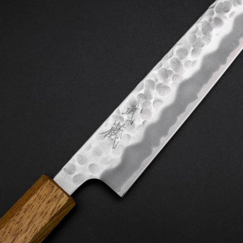Sujihiki White Steel #2 Tsuchime Yaki Urushi Handle 240mm (9.4”)-[Musashi]-[Japanese-Kitchen-Knives]