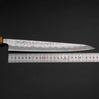 Sujihiki White Steel #2 Tsuchime Yaki Urushi Handle 240mm (9.4”)-[Musashi]-[Japanese-Kitchen-Knives]