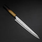 Sujihiki White Steel #2 Tsuchime Yaki Urushi Handle 240mm-[Musashi]-[Japanese-Kitchen-Knives]