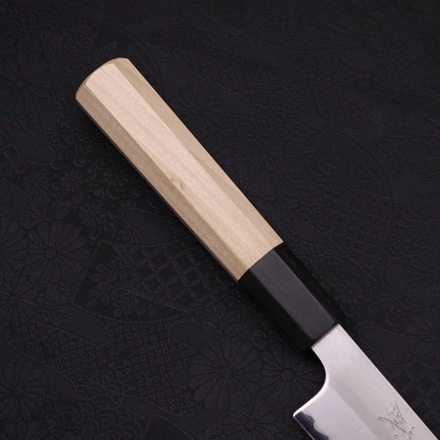 Sujihiki White steel #1 Buffalo Magnolia Handle 240mm-White steel #1-Polished-Japanese Handle-[Musashi]-[Japanese-Kitchen-Knives]