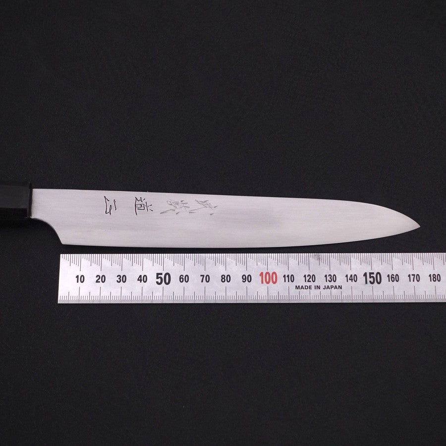 Sujihiki White steel #2 Super Polished Buffalo Ebony Handle 170mm-Japanese Handle-[Musashi]-[Japanese-Kitchen-Knives]