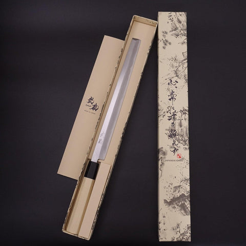 Takohiki Blue Steel #2 Kasumi Buffalo Magnolia Handle 270mm (10.6”)-[Musashi]-[Japanese-Kitchen-Knives]