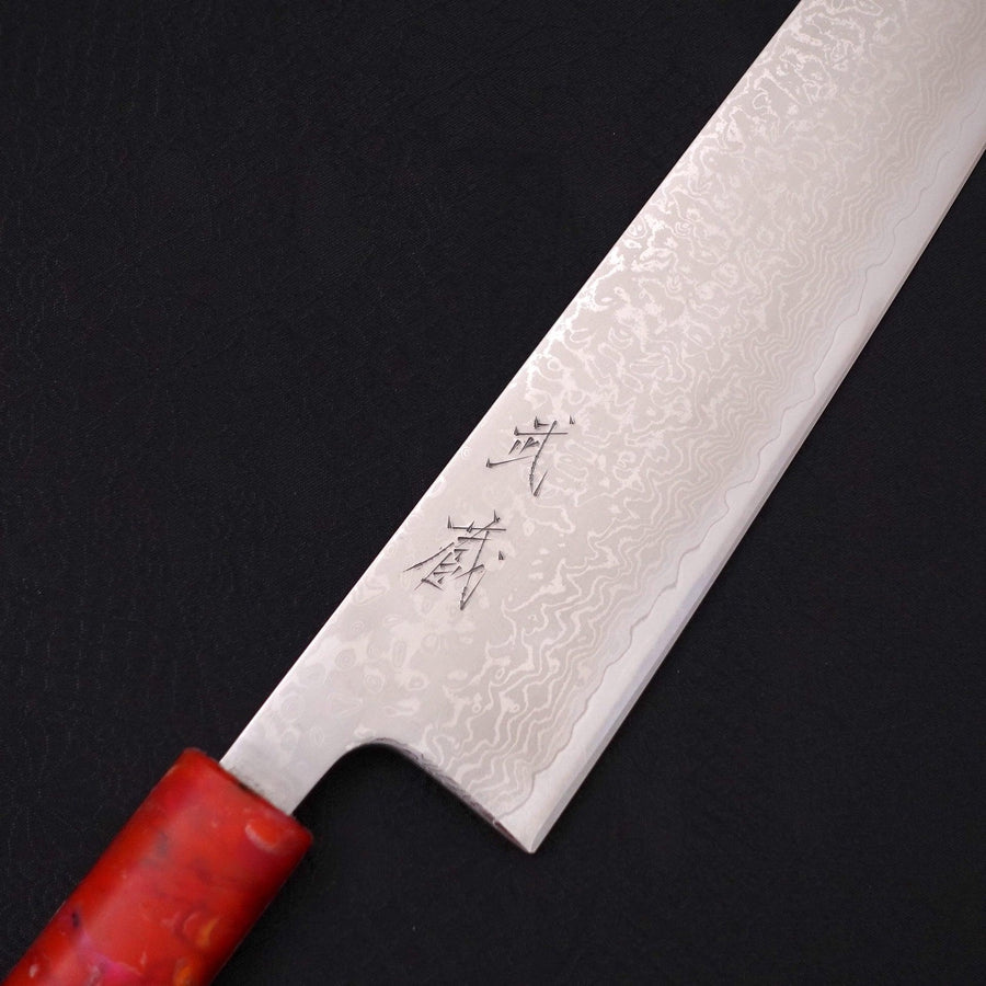対馬包丁 切付 VG-10 ダマスカス 海洋赤柄 210mm – MUSASHI