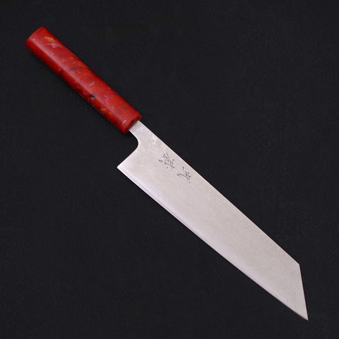 Tsushima Knife Kiritsuke VG-10 Damascus Ocean Red Handle 210mm (8.3”)-[Musashi]-[Japanese-Kitchen-Knives]
