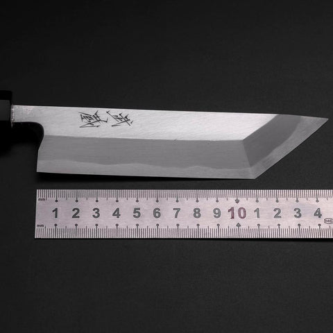 Unagisaki (Edo) Blue Steel #1 Hon-Kasumi Buffalo Ebony Handle 150mm (5.9”)-[Musashi]-[Japanese-Kitchen-Knives]