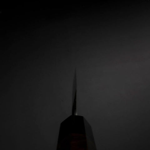 Unagisaki (Edo) Blue Steel #1 Hon-Kasumi Buffalo Ebony Handle 150mm-[Musashi]-[Japanese-Kitchen-Knives]