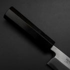 Unagisaki (Edo) Blue Steel #1 Hon-Kasumi Buffalo Ebony Handle 150mm-[Musashi]-[Japanese-Kitchen-Knives]