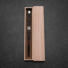 Urushi Gasumi Lacquered Wooden Chopsticks 230mm Black with Paulownia Wooden Box-[Musashi]-[Japanese-Kitchen-Knives]