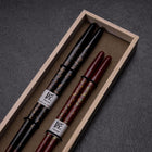 Urushi Gasumi Lacquered Wooden Chopsticks Set 210mm Red and 230mm Black with Paulownia Wooden Box-[Musashi]-[Japanese-Kitchen-Knives]
