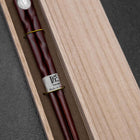 Urushi Hori Benkei Lacquered Wooden Chopsticks 210mm Red with Paulownia Wooden Box (8.3”)-[Musashi]-[Japanese-Kitchen-Knives]