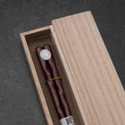 Urushi Hori Benkei Lacquered Wooden Chopsticks 210mm Red with Paulownia Wooden Box-[Musashi]-[Japanese-Kitchen-Knives]