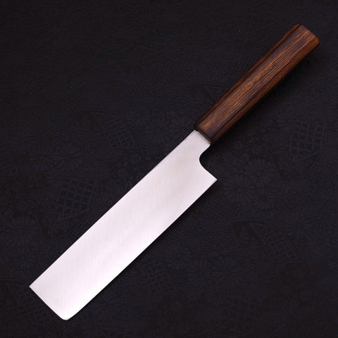 Usuba(Kanto) Blue Steel #2 Kasumi Sumi Urushi Handle 165mm (6.5”)-[Musashi]-[Japanese-Kitchen-Knives]