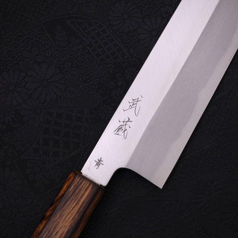 Usuba(Kanto) Blue Steel #2 Kasumi Sumi Urushi Handle 210mm (8.3”)-[Musashi]-[Japanese-Kitchen-Knives]