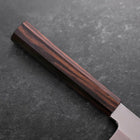 Usuba(Kanto) Honyaki Silver Steel #3 Mirror Ebony Handle 180mm (7”)-[Musashi]-[Japanese-Kitchen-Knives]