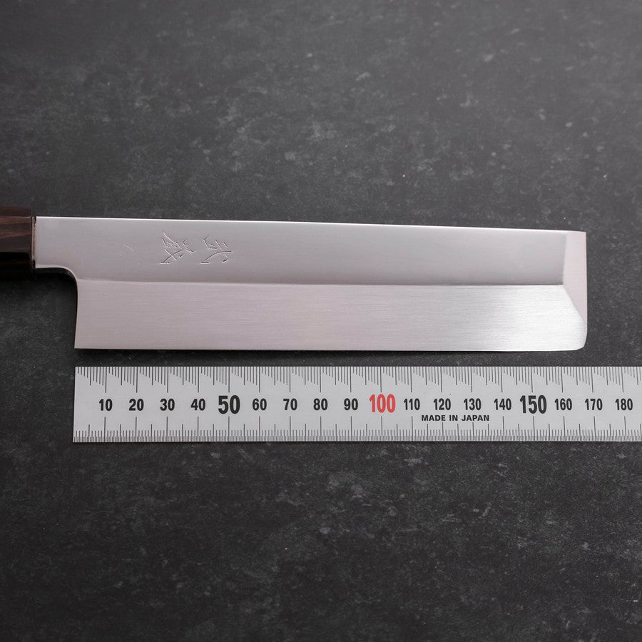 薄刃(関東) 銀三本焼 鏡面 黒檀水牛柄 180mm – MUSASHI
