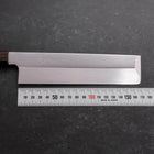 Usuba(Kanto) Honyaki Silver Steel #3 Mirror Ebony Handle 180mm (7”)-[Musashi]-[Japanese-Kitchen-Knives]