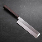 Usuba(Kanto) Honyaki Silver Steel #3 Mirror Ebony Handle 180mm (7”)-[Musashi]-[Japanese-Kitchen-Knives]