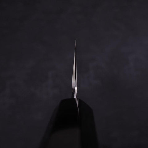Usuba(Kanto) Honyaki Silver Steel #3 Mirror Finish Buffalo Ebony Handle 180mm (7”)-[Musashi]-[Japanese-Kitchen-Knives]