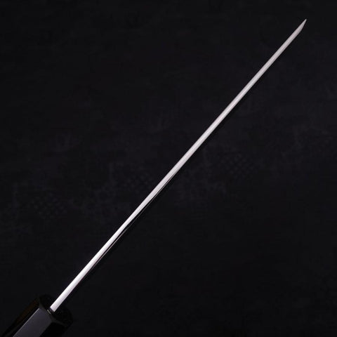 Usuba(Kanto) Honyaki Silver Steel #3 Mirror Finish Buffalo Ebony Handle 180mm (7”)-[Musashi]-[Japanese-Kitchen-Knives]