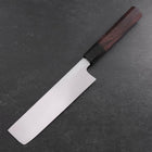 Usuba(Kanto) White Steel #2 Kasumi Buffalo Ebony Handle 165mm (6.5”)-[Musashi]-[Japanese-Kitchen-Knives]