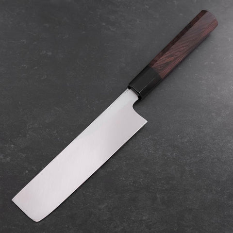 Usuba(Kanto) White Steel #2 Kasumi Buffalo Ebony Handle 165mm (6.5”)-[Musashi]-[Japanese-Kitchen-Knives]
