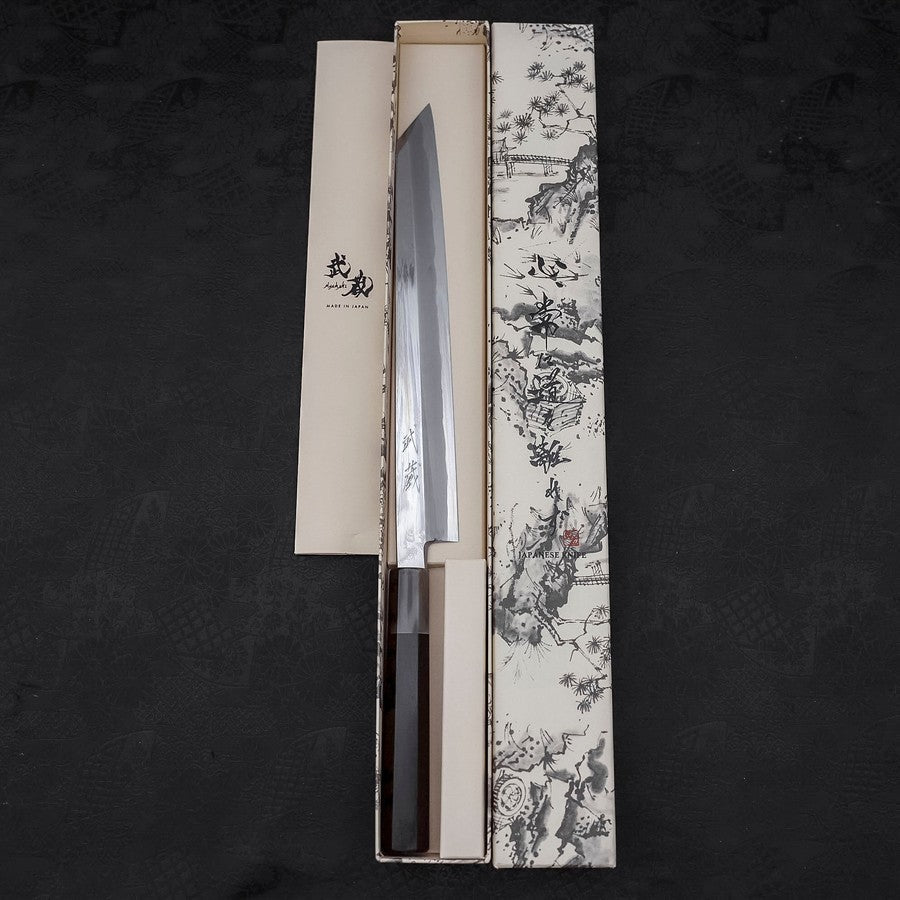切付柳刃青紙1號鋼霞黑檀水牛柄270mm – MUSASHI
