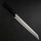 Yanagi Kiritsuke Blue Steel #1 Suminagashi Buffalo Ebony Handle With Sheath 270mm (10.6”)-[Musashi]-[Japanese-Kitchen-Knives]