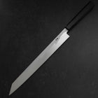 Yanagi Kiritsuke Blue Steel #1 Suminagashi Buffalo Ebony Handle With Sheath 300mm (11.8”)-[Musashi]-[Japanese-Kitchen-Knives]