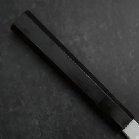 Yanagi Kiritsuke Blue Steel #1 Suminagashi Buffalo Ebony Handle With Sheath 300mm (11.8”)-[Musashi]-[Japanese-Kitchen-Knives]