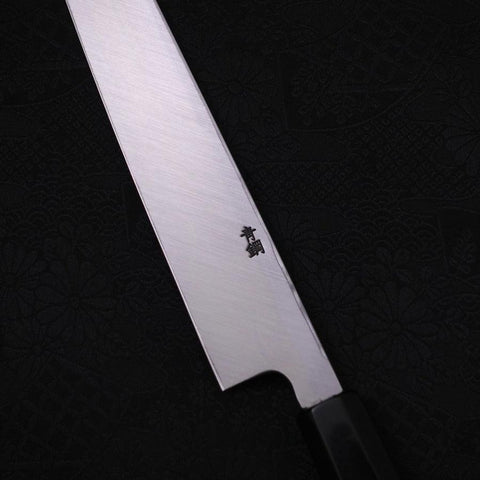 Yanagi Kiritsuke Blue Steel #2 Kasumi Buffalo Ebony Handle 240mm (9.4”)-[Musashi]-[Japanese-Kitchen-Knives]